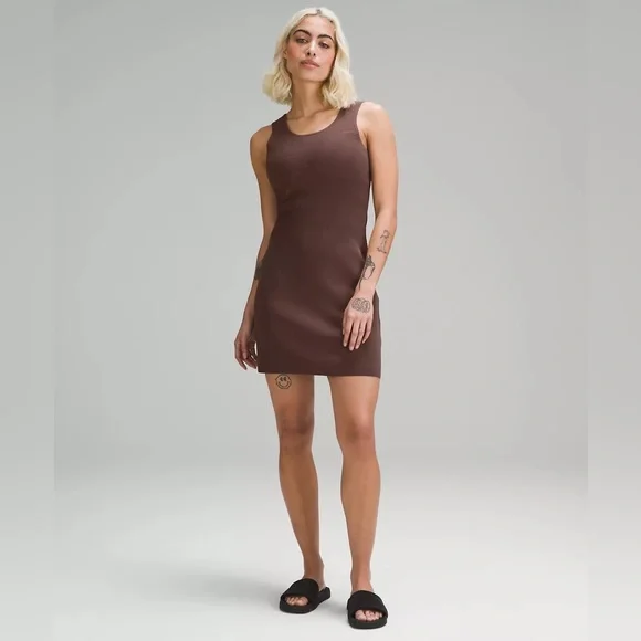 Lululemon Tight-Fit Knit Tank Dress - Java | Medium | NWT